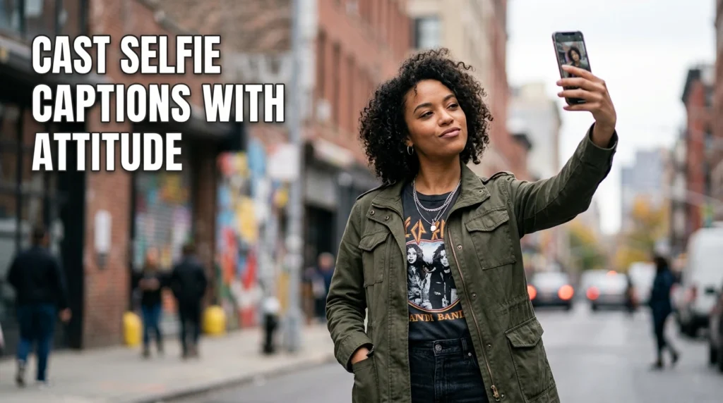 Cast Selfie Captions with Attitude