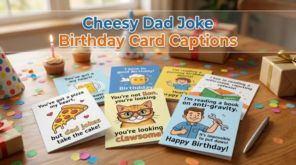 Cheesy Dad Joke Birthday Card Captions