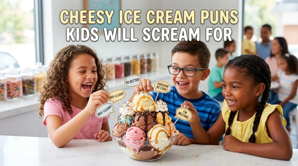 Cheesy Ice Cream Puns Kids Will Scream For
