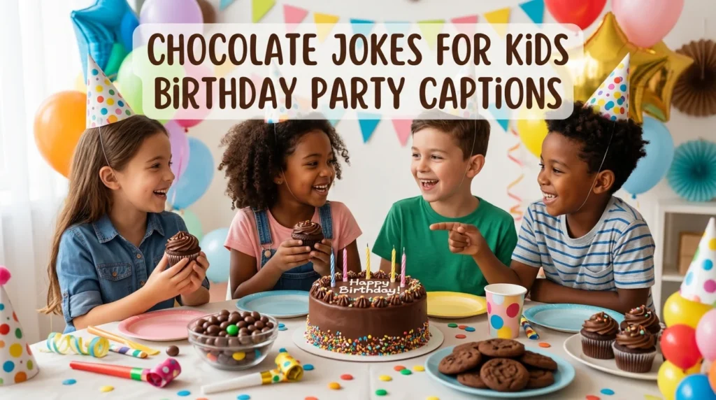 Chocolate Jokes for Kids Birthday Party Captions
