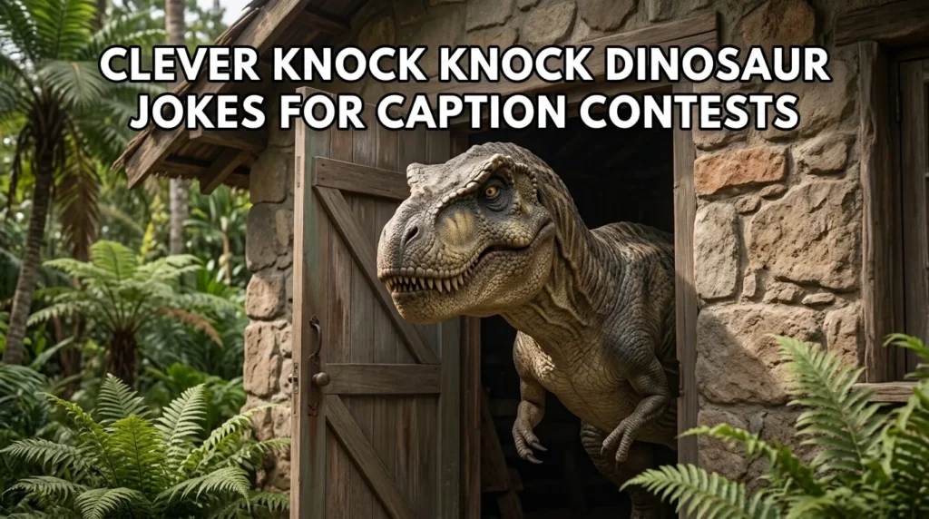 Clever Knock Knock Dinosaur Jokes for Caption Contests