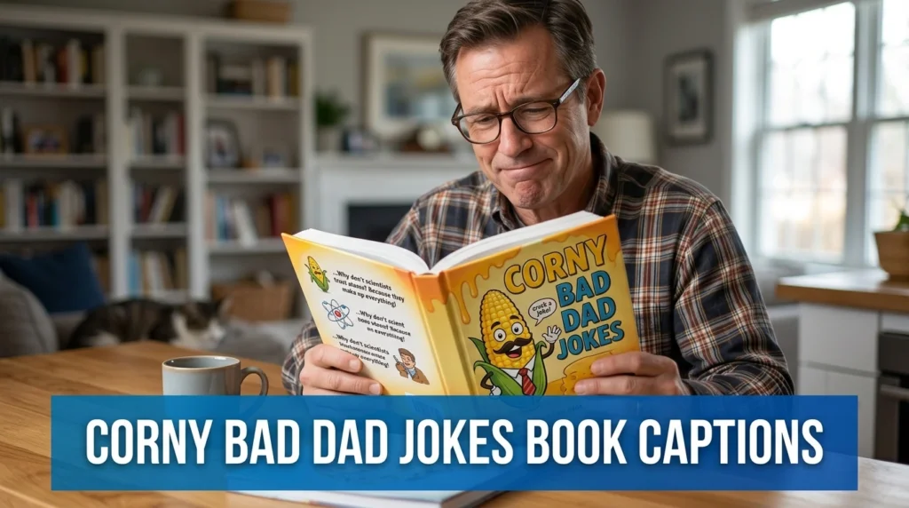 Corny Bad Dad Jokes Book Captions