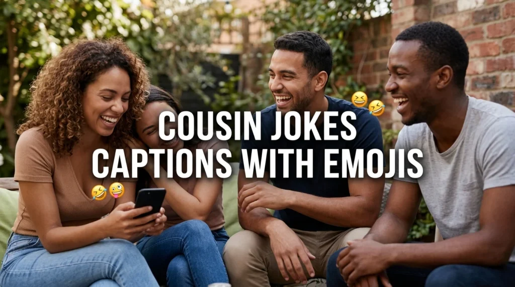 Cousin Jokes Captions with Emojis