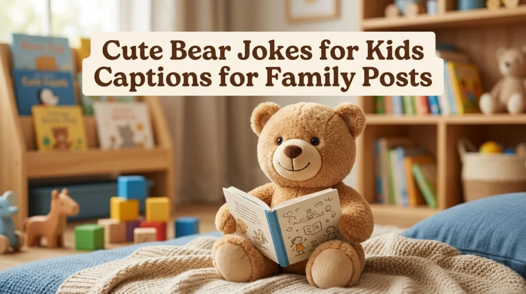 Cute Bear Jokes for Kids Captions for Family Posts