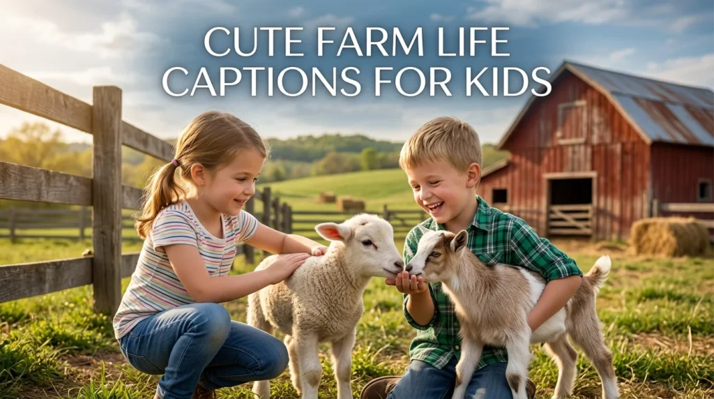 Cute Farm Life Captions For Kids