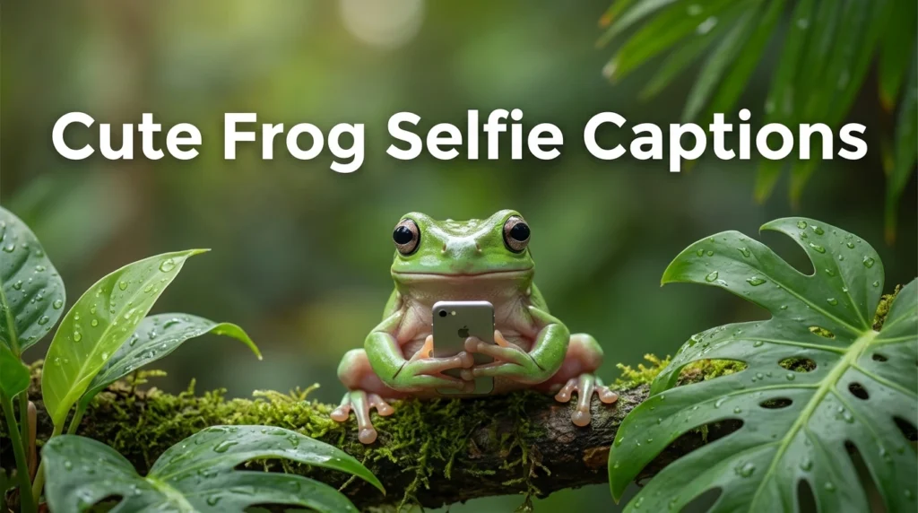 Cute Frog Selfie Captions
