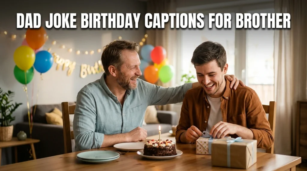 Dad Joke Birthday Captions for Brother