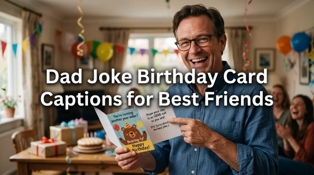 Dad Joke Birthday Card Captions for Best Friends