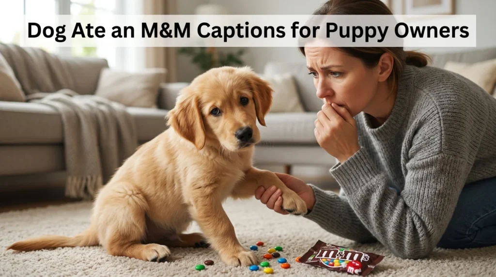 Dog Ate an M&M Captions for Puppy Owners