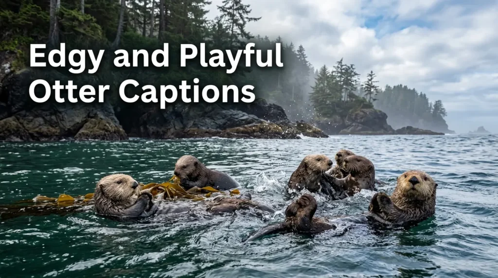 Edgy and Playful Otter Captions