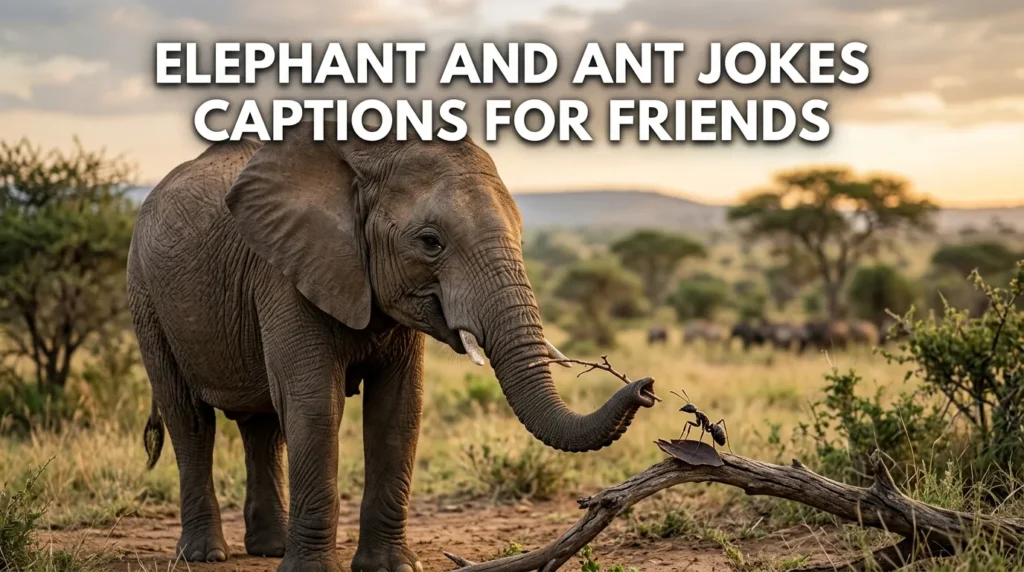 Elephant and Ant Jokes Captions for Friends