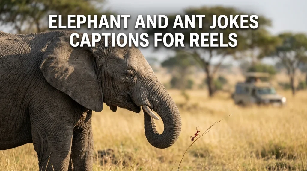 Elephant and Ant Jokes Captions for Reels