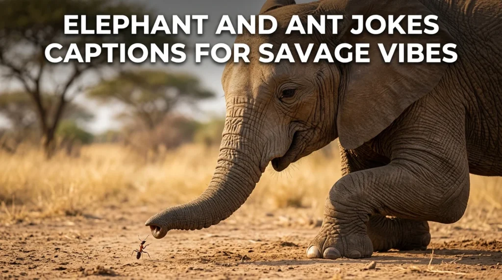 Elephant and Ant Jokes Captions for Savage Vibes