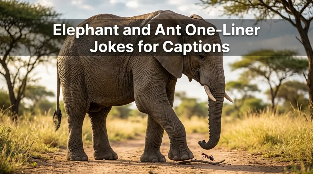 Elephant and Ant One-Liner Jokes for Captions