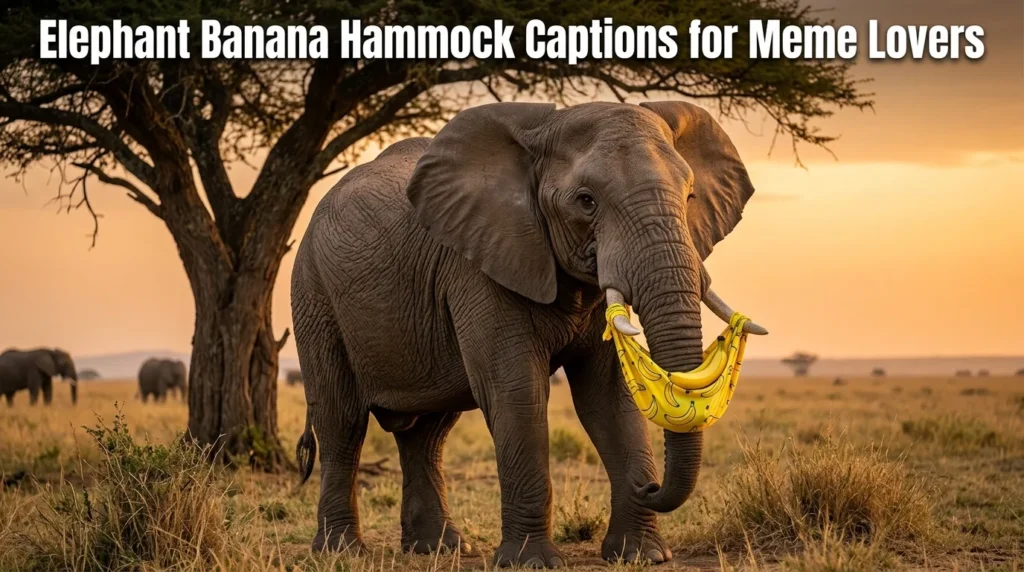 Elephant Banana Hammock Captions for Meme Lovers