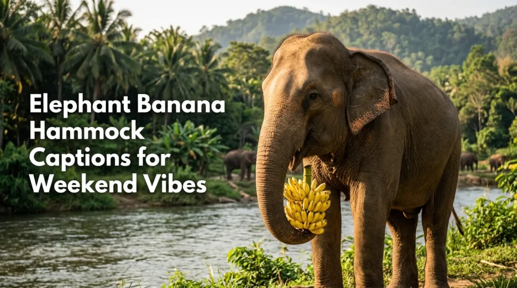 Elephant Banana Hammock Captions for Weekend Vibes