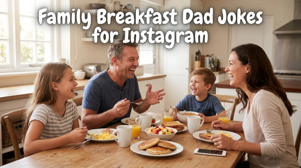 Family Breakfast Dad Jokes for Instagram