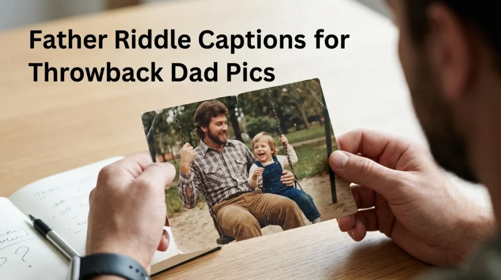 Father Riddle Captions for Throwback Dad Pics