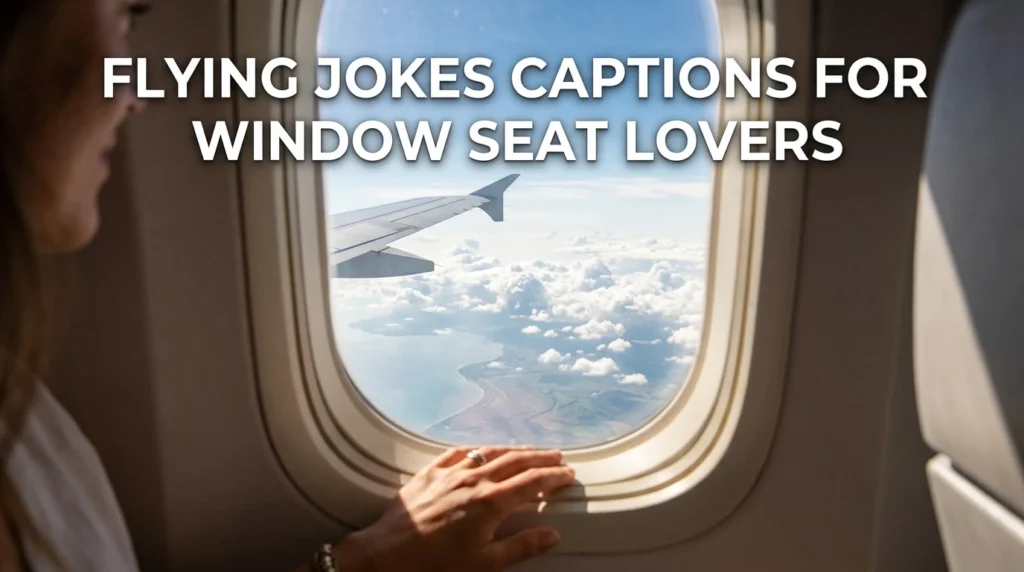Flying Jokes Captions for Window Seat Lovers