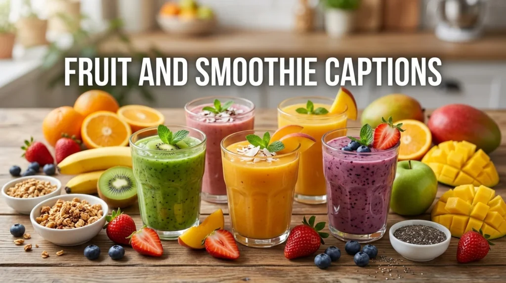 Fruit And Smoothie Captions