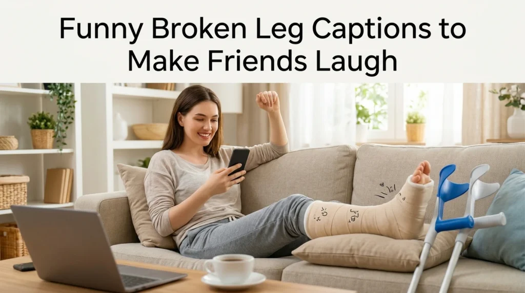 Funny Broken Leg Captions to Make Friends Laugh