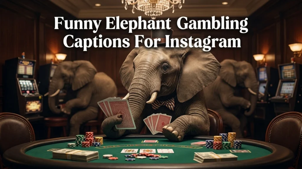 Funny Elephant Gambling Captions For Instagram