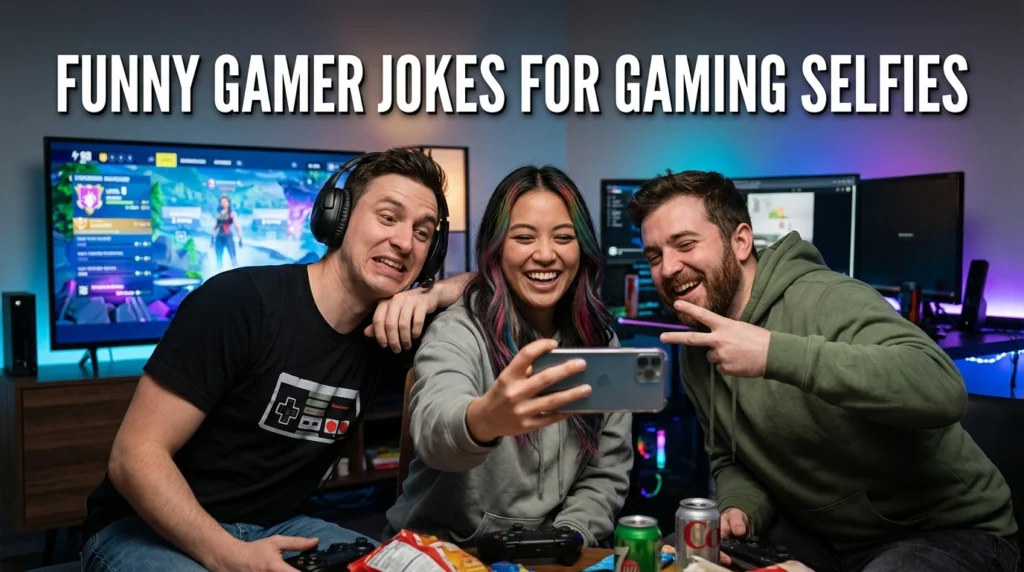 Funny Gamer Jokes for Gaming Selfies