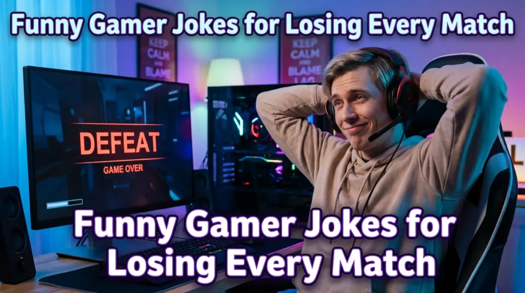 Funny Gamer Jokes for Losing Every Match