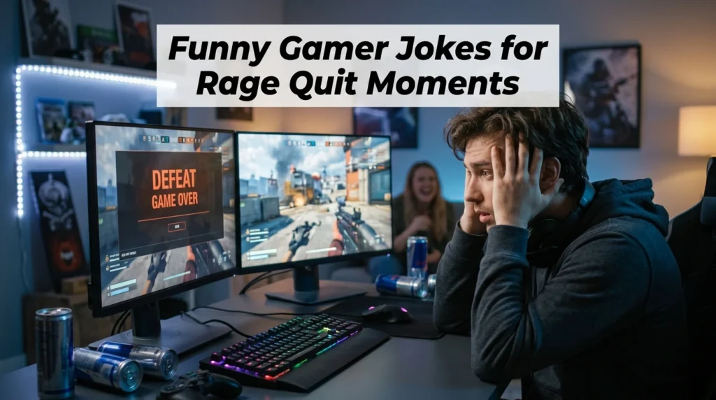 Funny Gamer Jokes for Rage Quit Moments