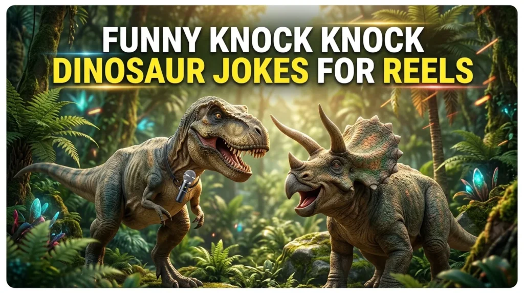 Funny Knock Knock Dinosaur Jokes for Reels
