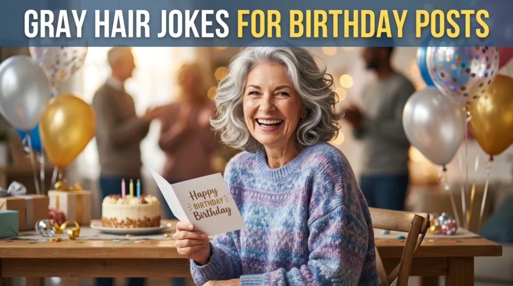 Gray Hair Jokes for Birthday Posts