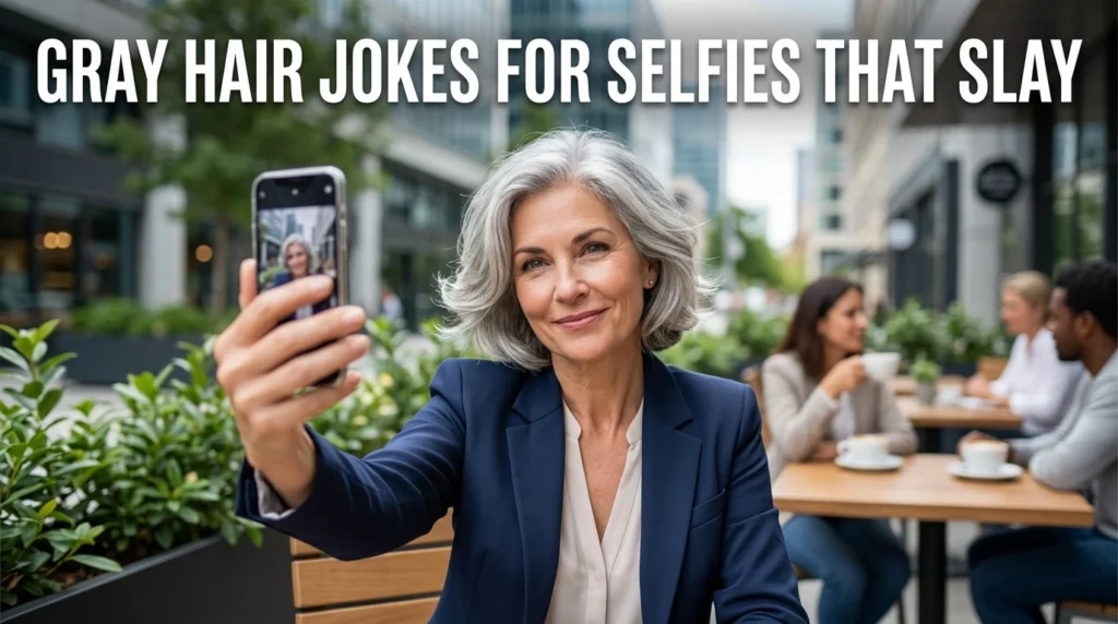 Gray Hair Jokes for Selfies That Slay