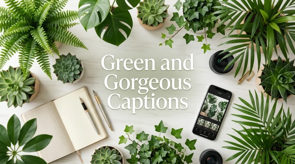Green and Gorgeous Captions