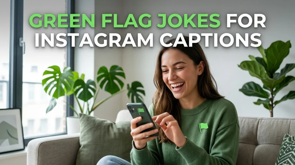 Green Flag Jokes for Instagram Captions