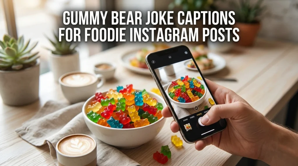 Gummy Bear Joke Captions for Foodie Instagram Posts