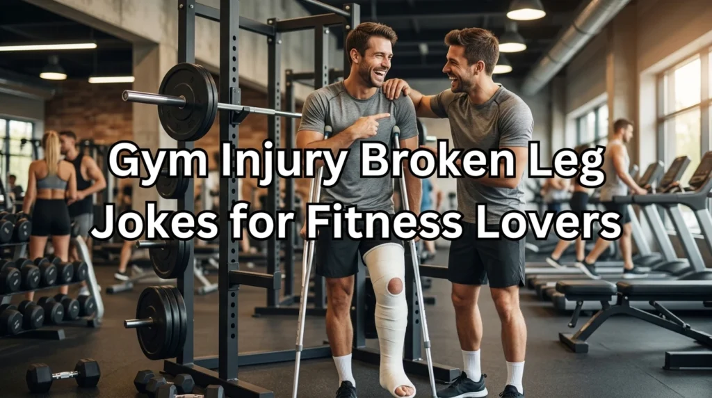 Gym Injury Broken Leg Jokes for Fitness Lovers