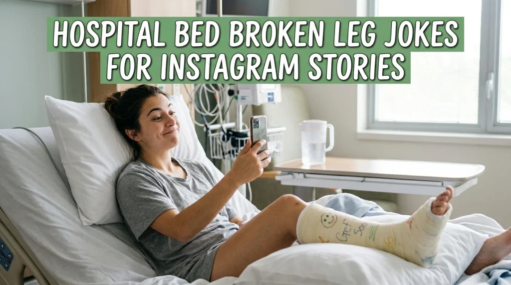 Hospital Bed Broken Leg Jokes for Instagram Stories