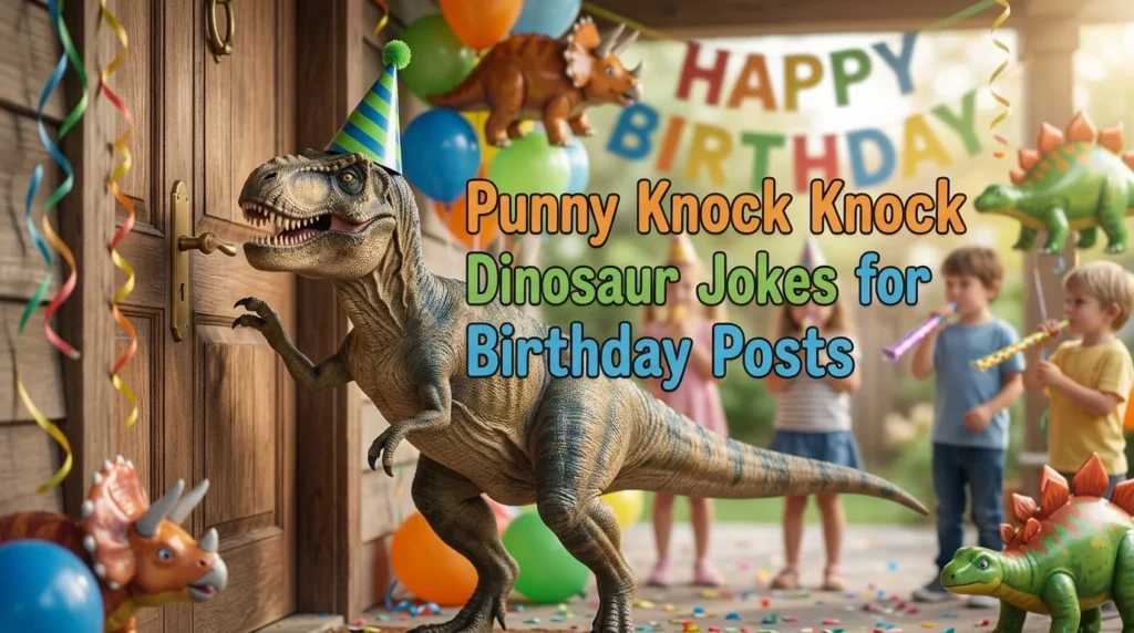 Punny Knock Knock Dinosaur Jokes for Birthday Posts