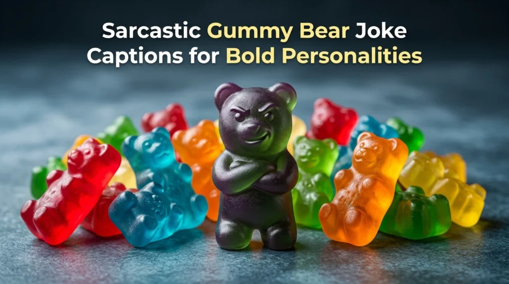 Sarcastic Gummy Bear Joke Captions for Bold Personalities