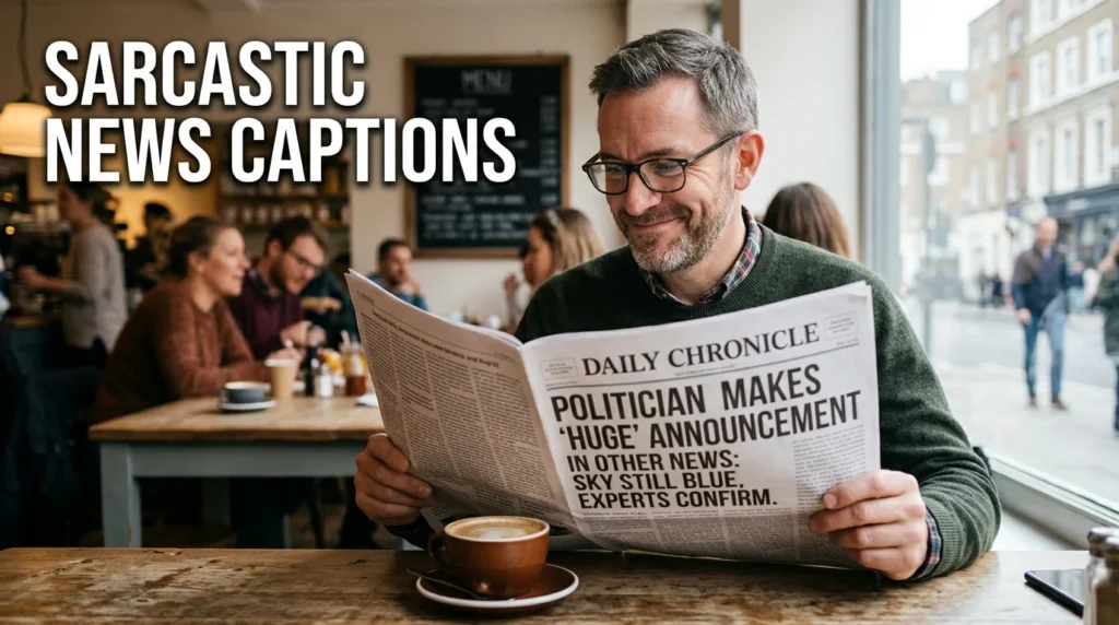 Witty News Reaction Captions