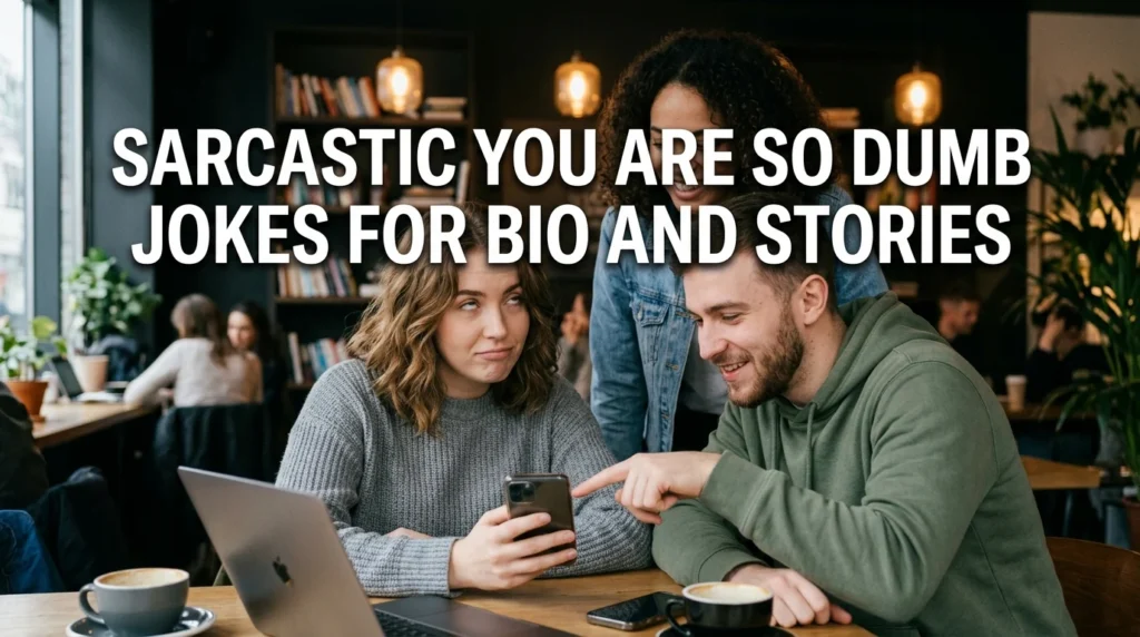 Sarcastic You Are So Dumb Jokes for Bio and Stories