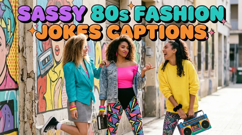 Sassy 80s Fashion Jokes Captions