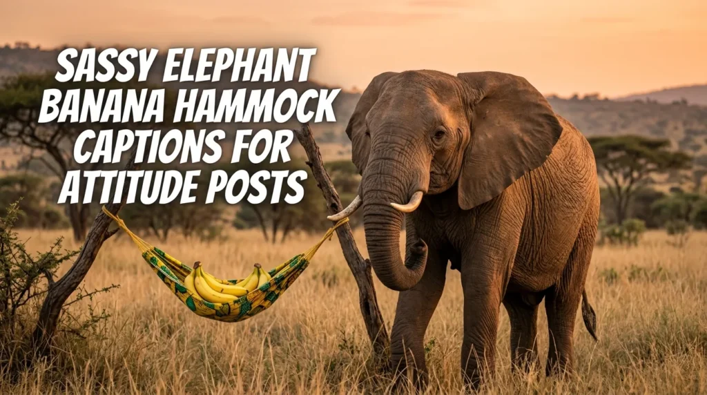 Sassy Elephant Banana Hammock Captions for Attitude Posts