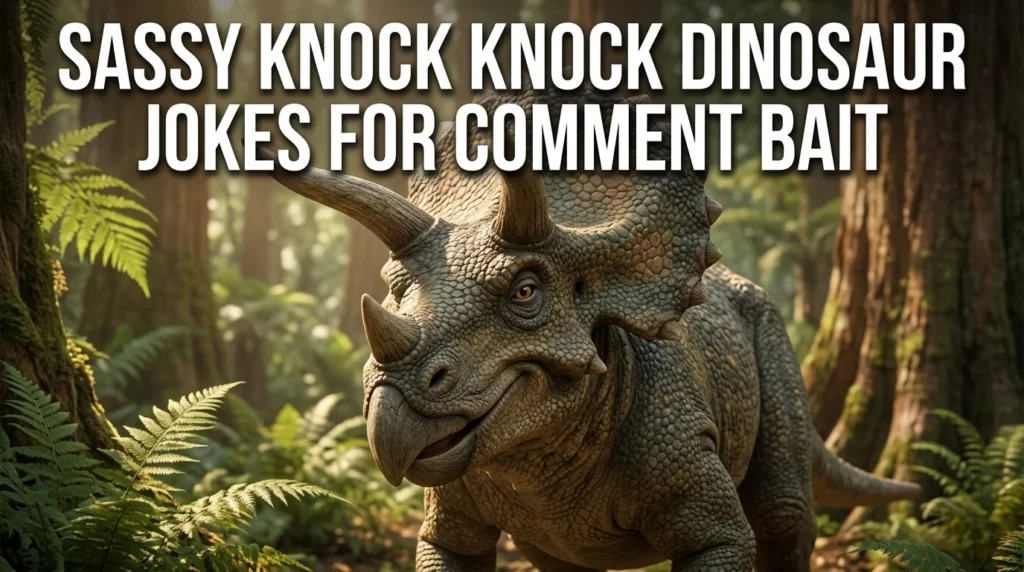 Sassy Knock Knock Dinosaur Jokes for Comment Bait