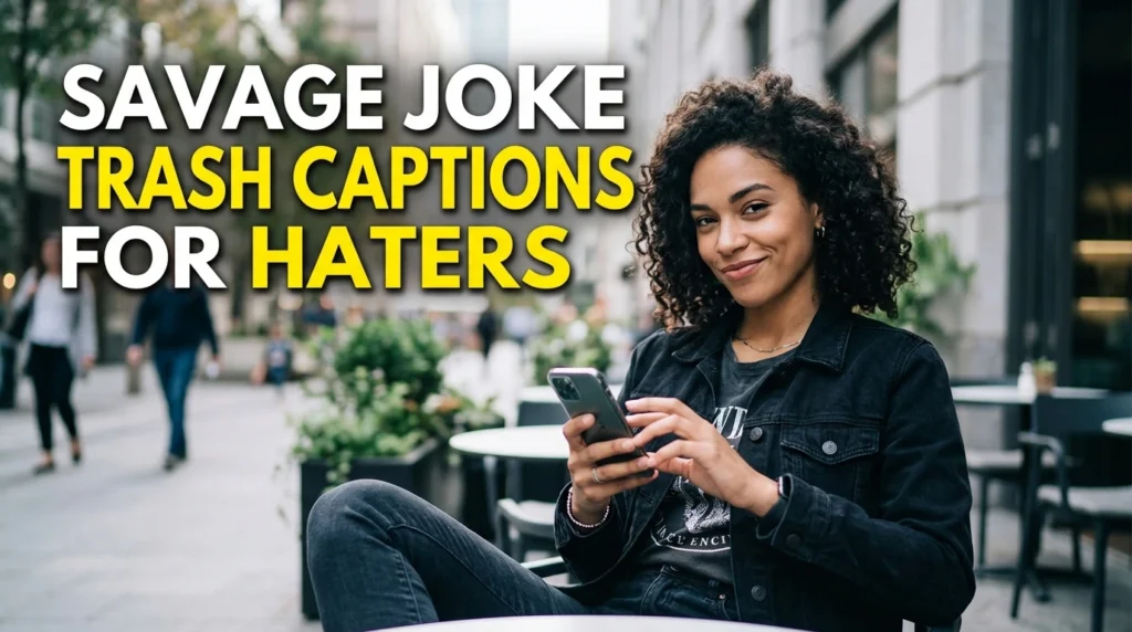 Savage Joke Trash Captions for Haters
