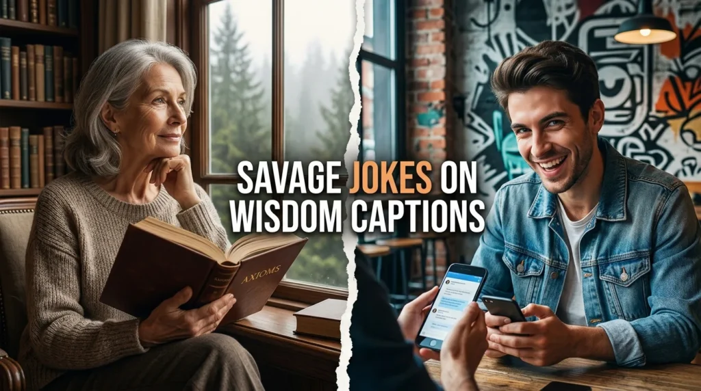 Savage Jokes on Wisdom Captions
