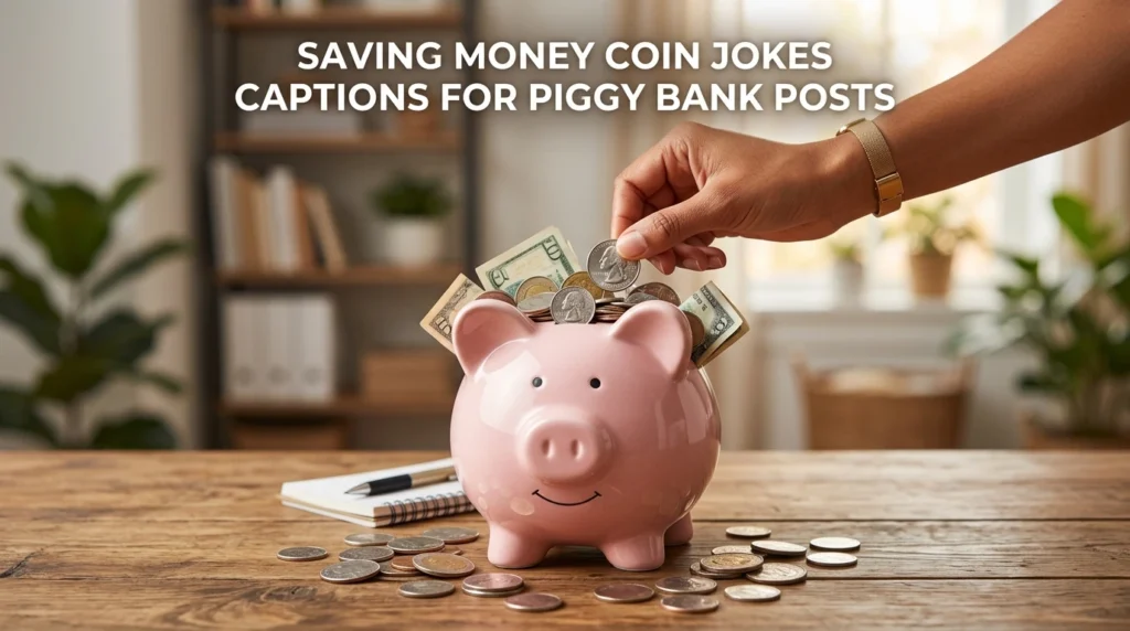 Saving Money Coin Jokes Captions for Piggy Bank Posts