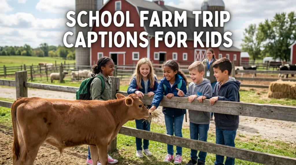 School Farm Trip Captions For Kids