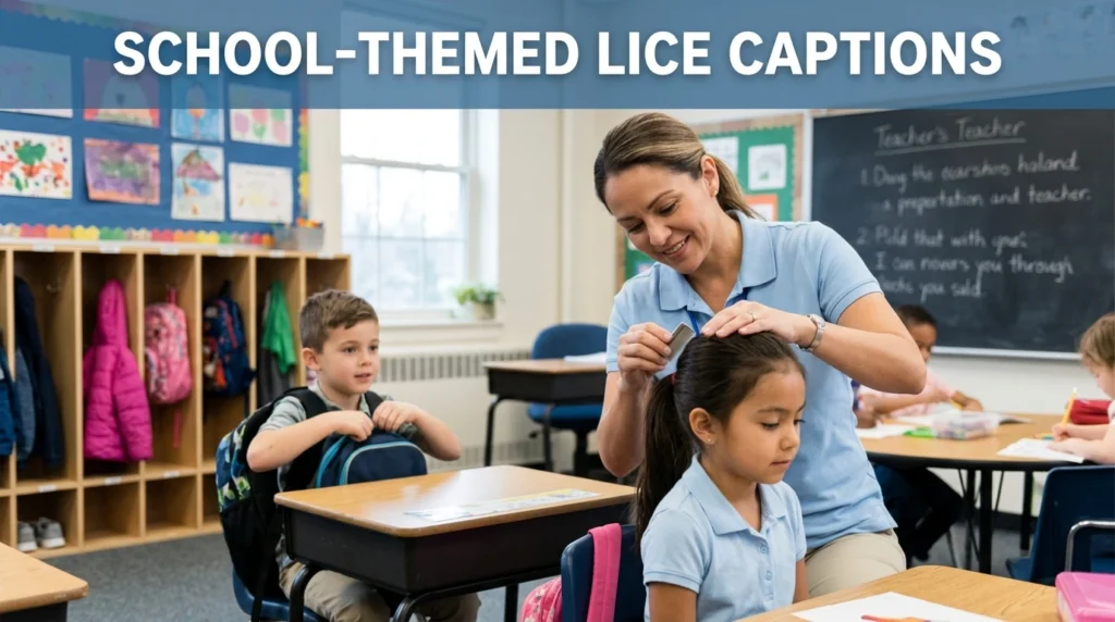 School-Themed Lice Captions
