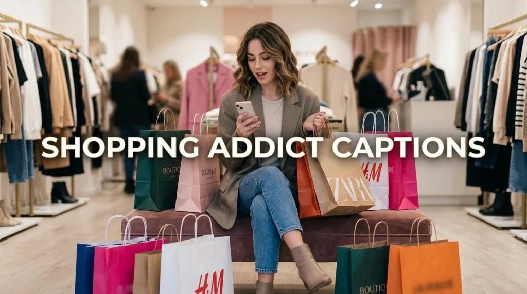 Shopping Addict Captions